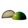 key lime pie chocolate bonbon cut open to show inside 