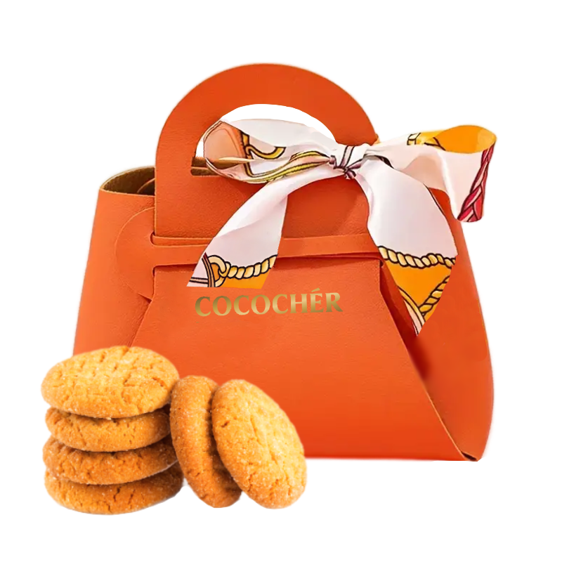 gourmet cookie in a variety of flavors, in a charming mini purse favor bag